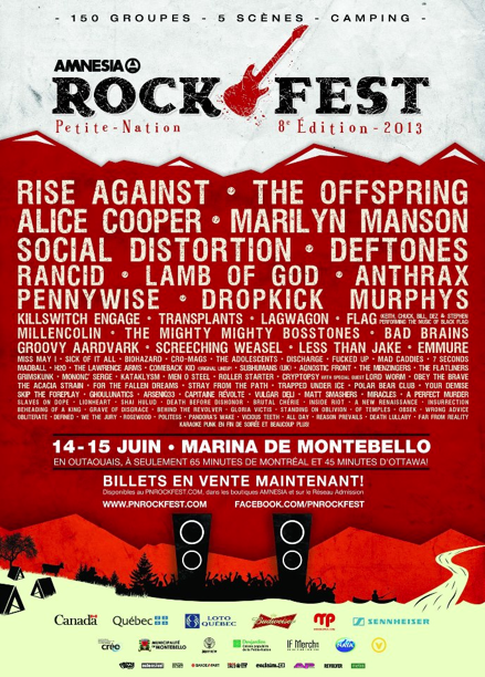 Amnesia Rockfest Announced Featuring System Of A Down, Slayer, And Refused