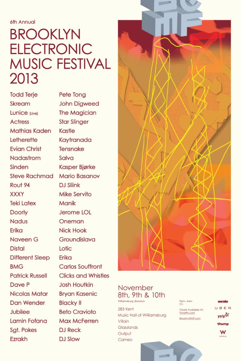 Brooklyn Electronic Music Festival Announces 2013 Lineup Featuring