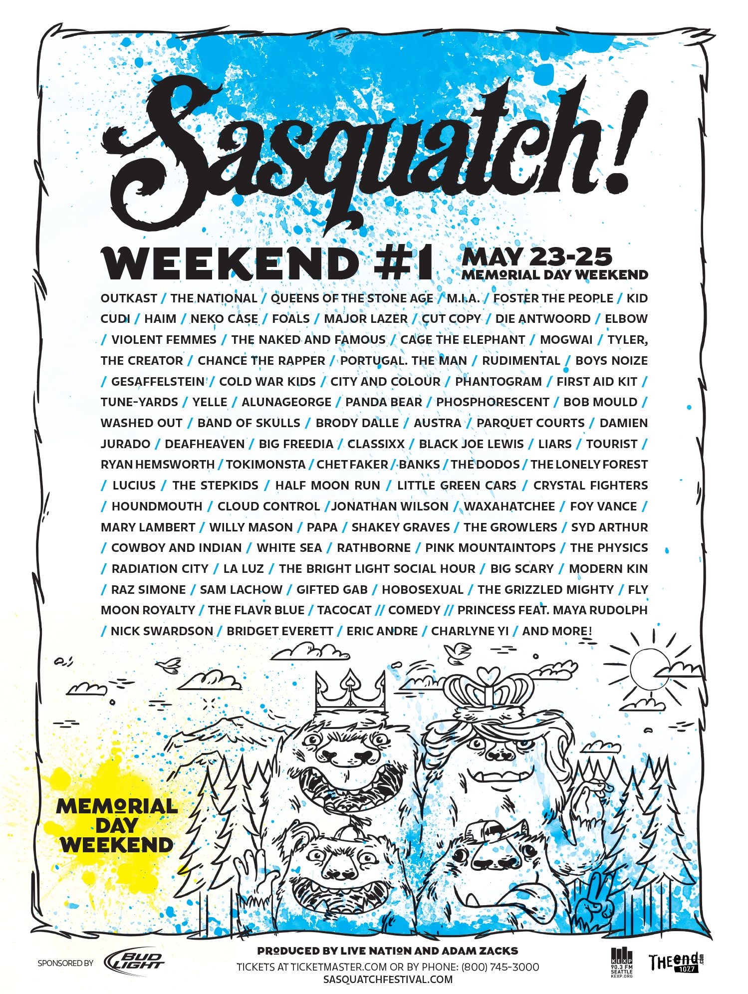 Sasquatch! Announces 2014 DualWeekend Lineups Featuring Outkast