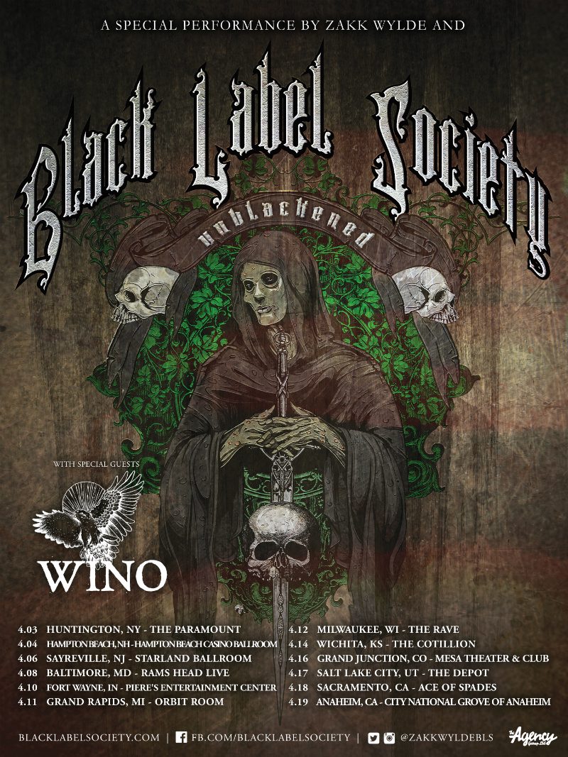 Zakk Wylde Announces The Unblackened Spring 2015 Tour Dates