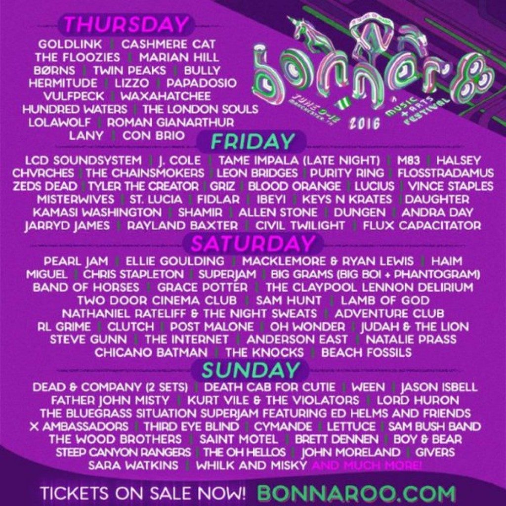 Bonnaroo Music and Arts Festival Announces 2016 Lineup Featuring Ween ...