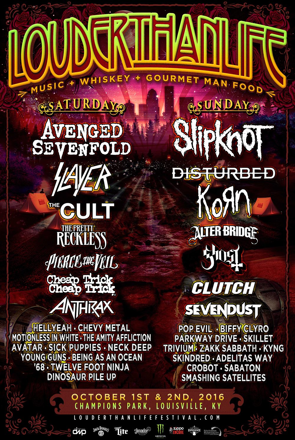 Louder Than Life Festival Announces 2016 Lineup Featuring Avenged