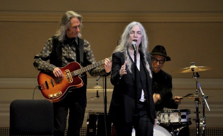 Patti Smith and Lenny Kaye Perform “People Have The Power” for Voters in New York City