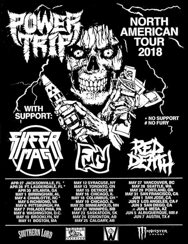 Power Trip and Sheer Mag Tour Flyer