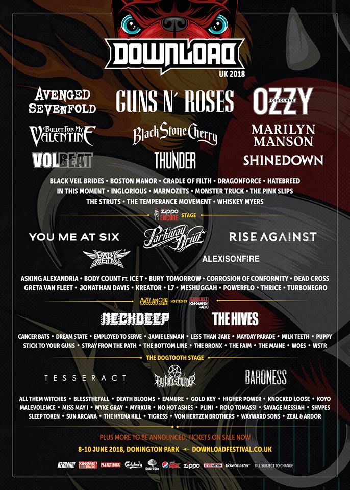 Download Festival UK Announces 2018 Lineup Featuring BABYMETAL 