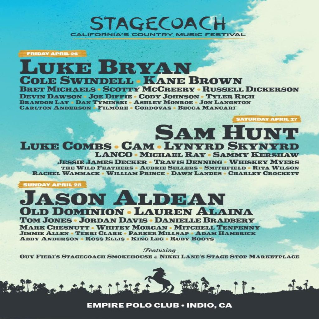 Stagecoach Announces 2019 Lineup Featuring Lynyrd Skynyrd, Luke Bryan ...