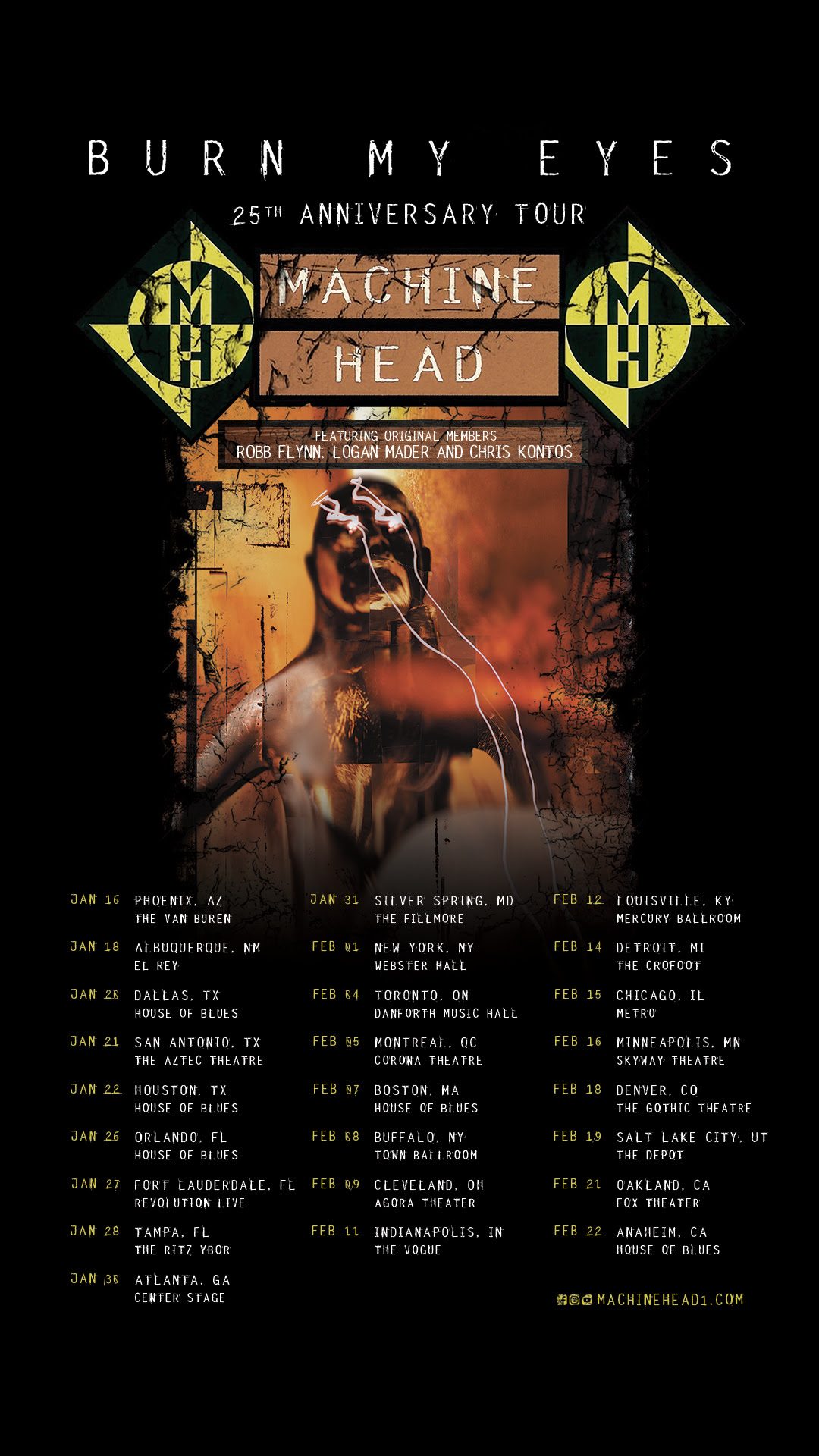 machine head tour schedule