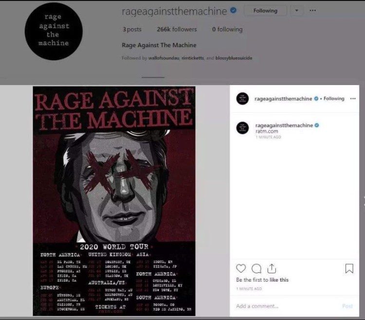 Rage Against the Machine's Recent Leaked World Tour Dates Revealed to Be  a Hoax - mxdwn Music
