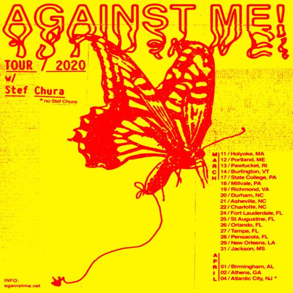 Against Me! Announce 2020 Headlining Tour Dates