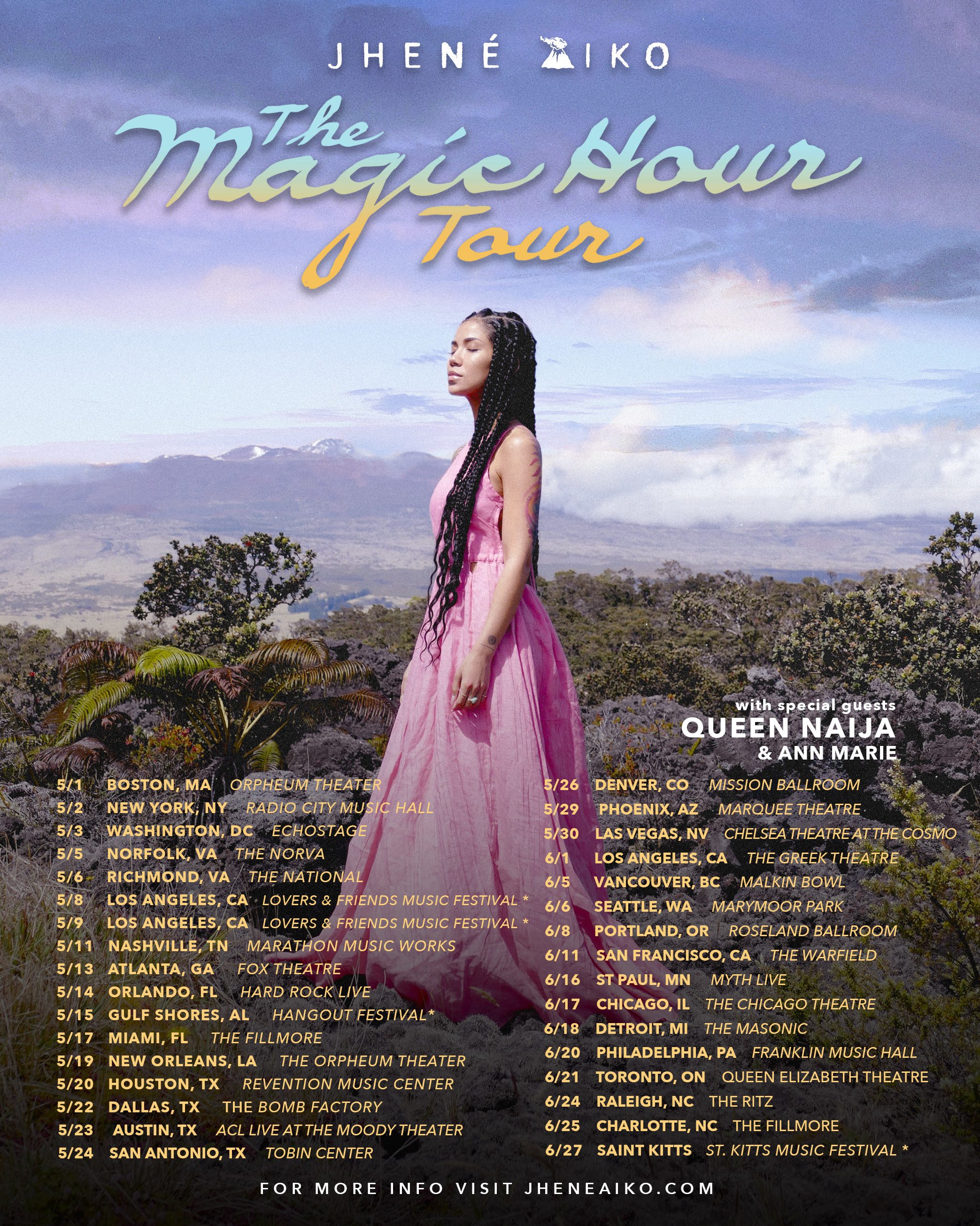 Jhené Aiko Announces Summer 2020 The Magic Hour Tour Dates mxdwn Music