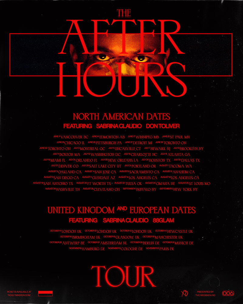 The Weeknd Announces 'The After Hours Tour' Dates