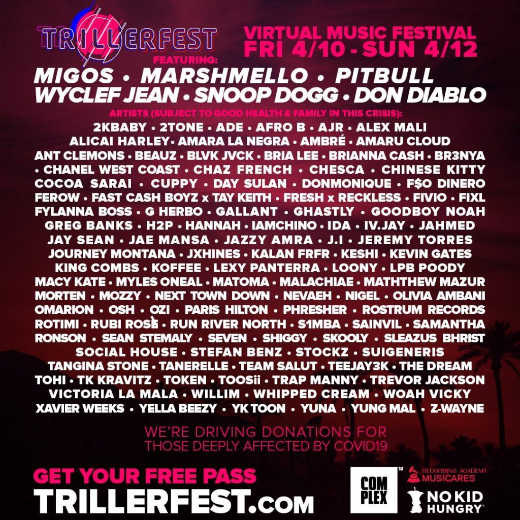 Virtual Music Festival Trillerfest Announces 2020 Lineup Featuring ...