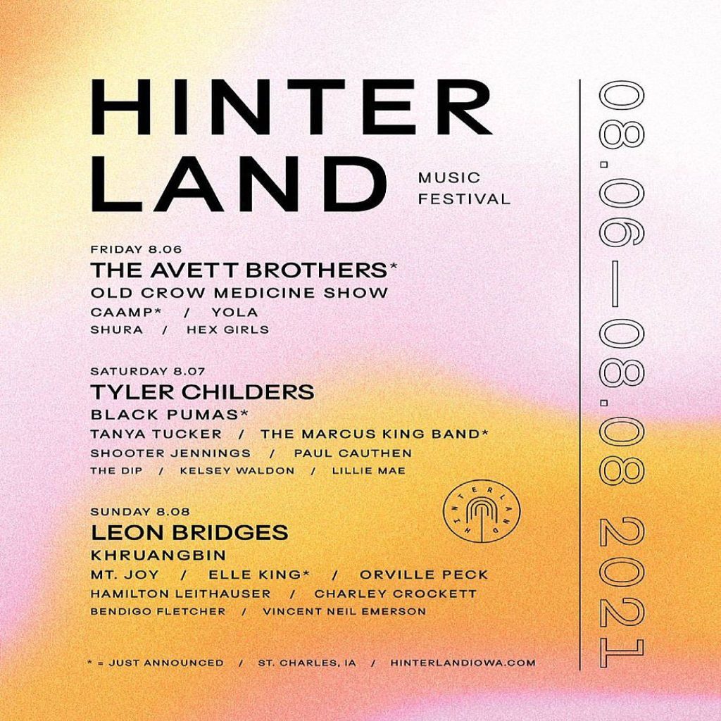 Hinterland Music Festival Announces 2021 Lineup Featuring The Avett