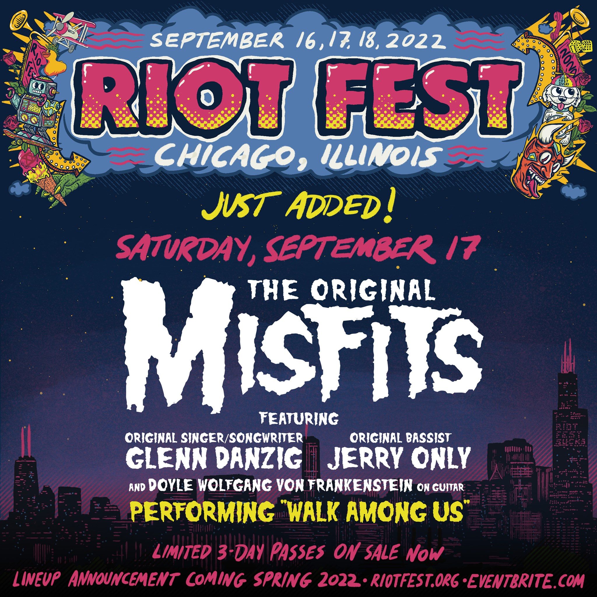 Riot Fest Announces 2022 Headliners My Chemical Romance and The