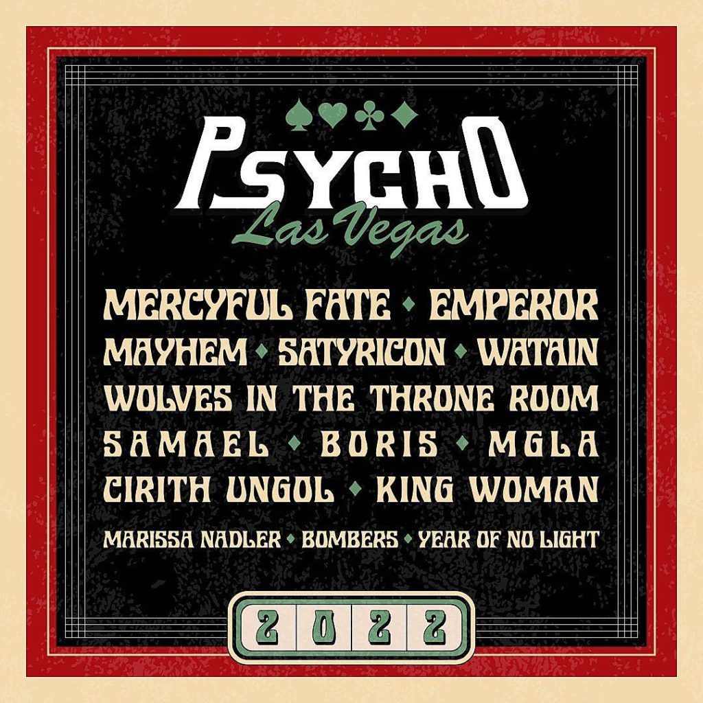 Psycho Las Vegas Announces 2022 Lineup Featuring Mercyful Fate, Mayhem