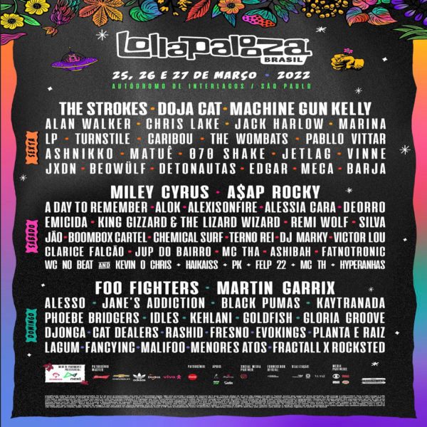 Lollapalooza 2022 Schedule Lollapalooza Brazil Announces 2022 Lineup Featuring Foo Fighters, Jane's  Addiction, Idles, Doja Cat And More - Mxdwn Music
