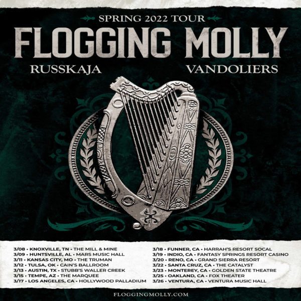 flogging molly tour 2022 opening act
