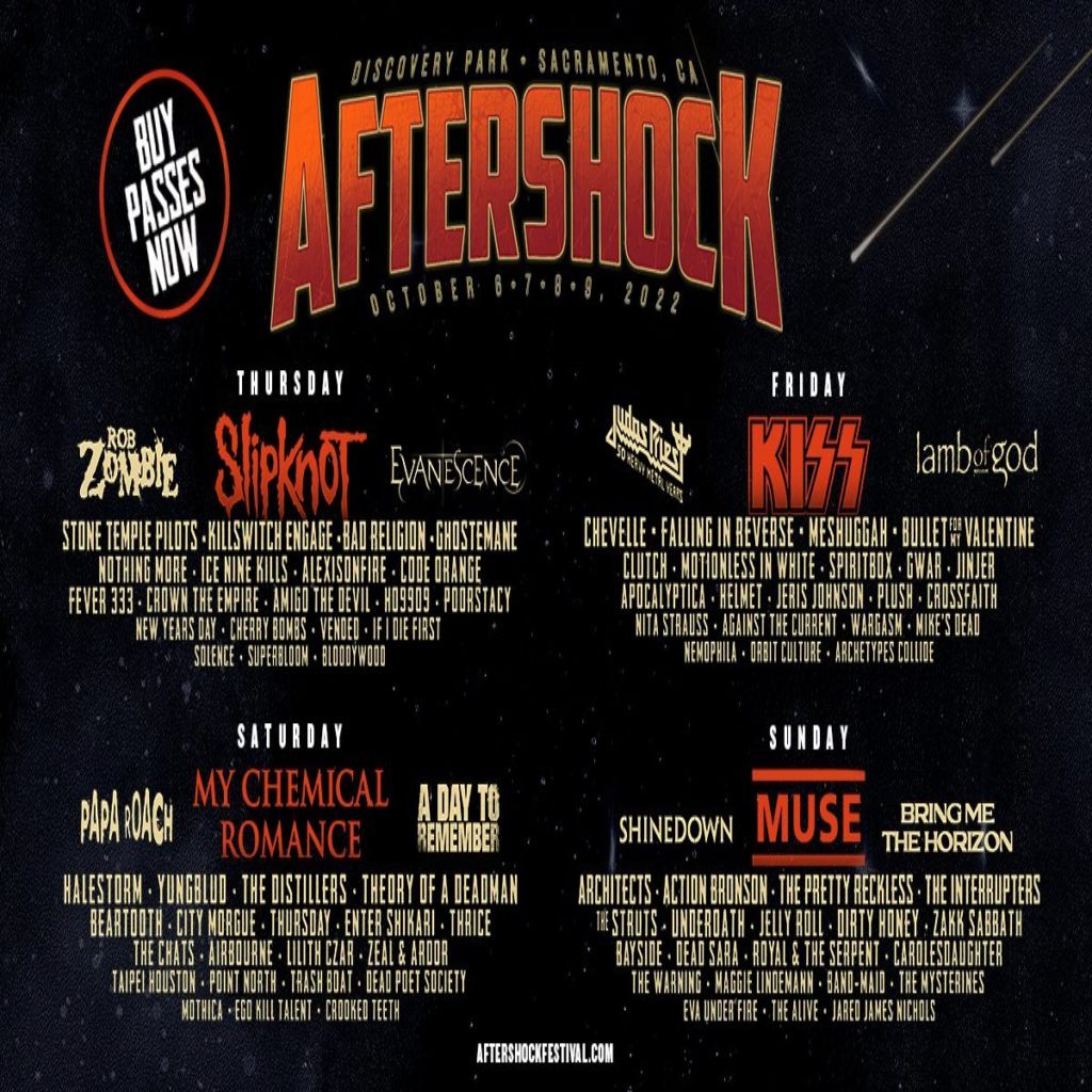 Aftershock Announces 2022 Lineup Featuring Foo Fighters, Slipknot, My
