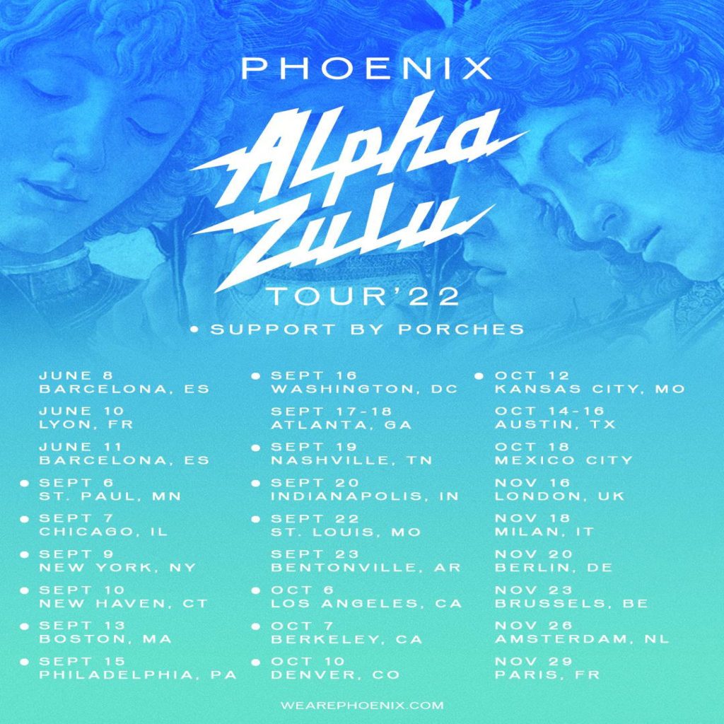phoenix band tour dates 2022