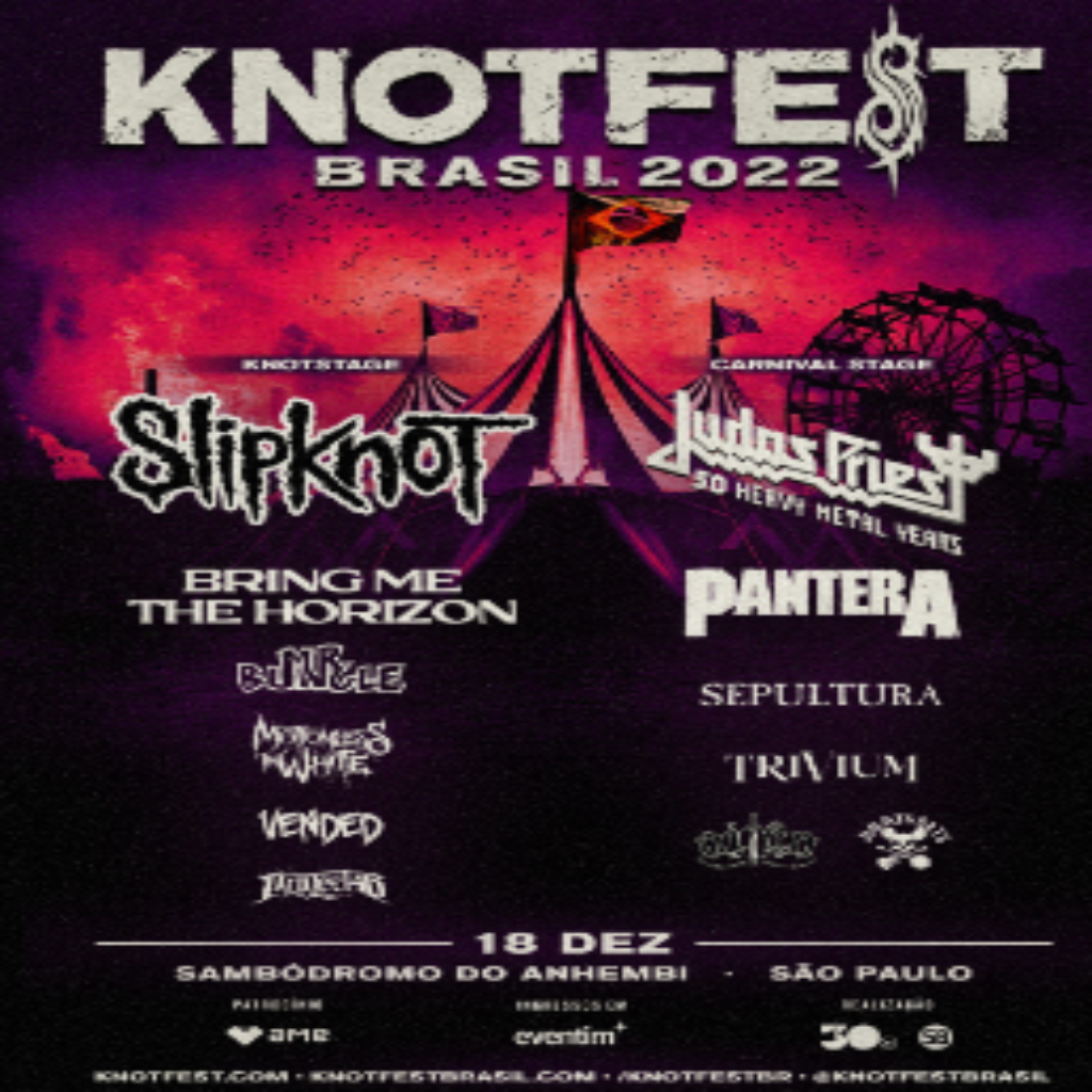 Knotfest Brasil Announces 2022 Lineup Featuring Pantera, Sepultura, Motionless In White & More