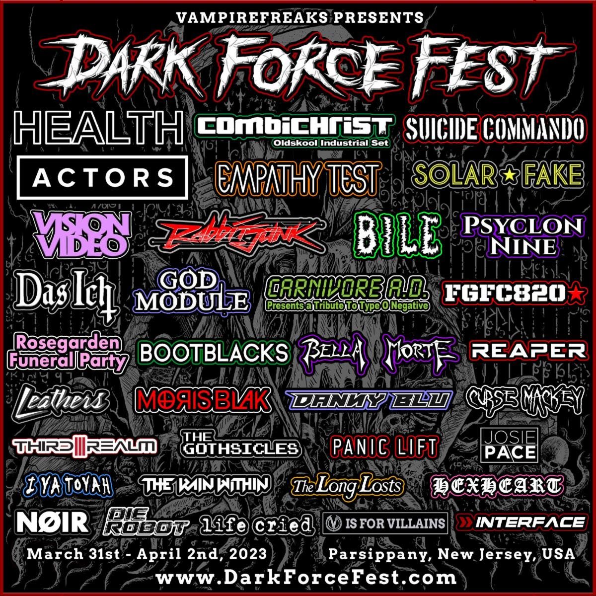 Dark Force Fest Announces 2023 Lineup Featuring Health, Combichrist