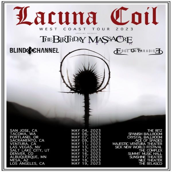 Lacuna Coil Announces May West Coast U.S. Tour Dates mxdwn Music