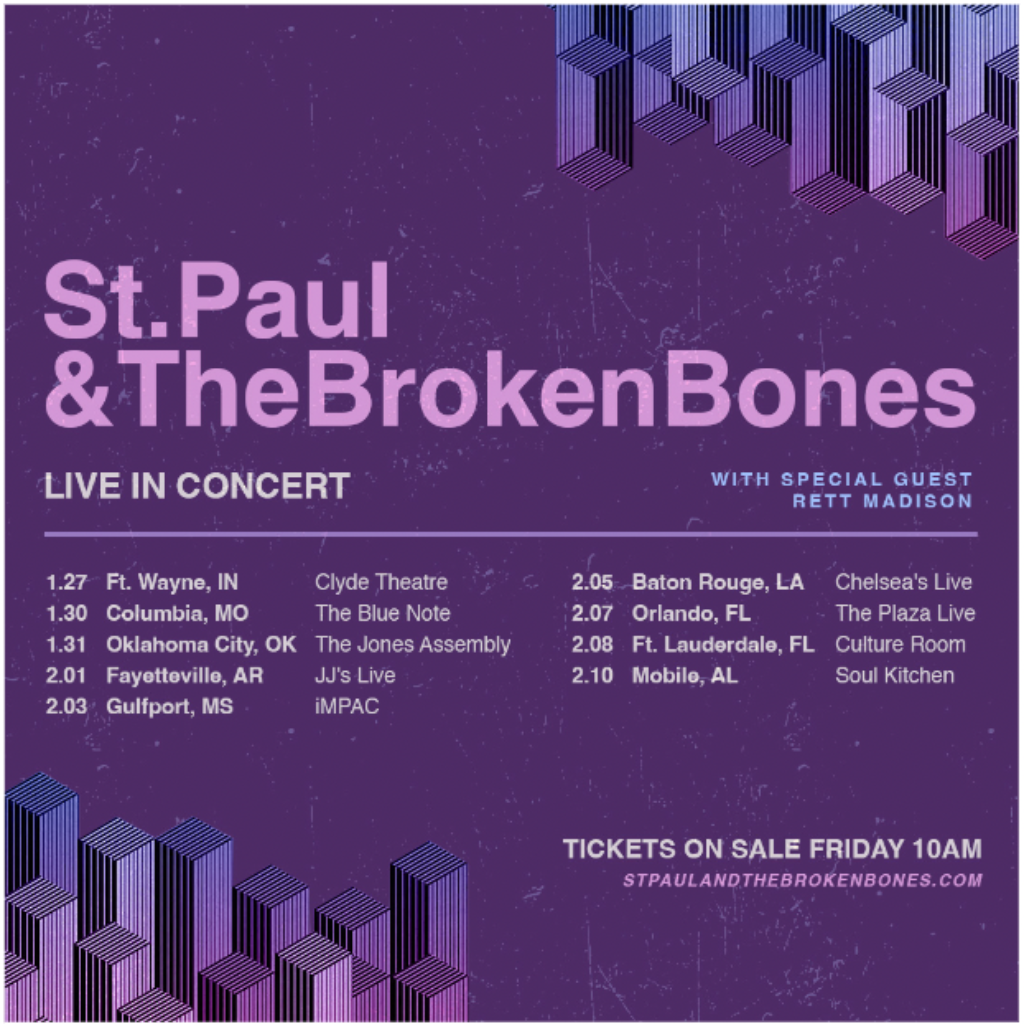 St. Paul & The Broken Bones Announces January/February 2023 Heels of
