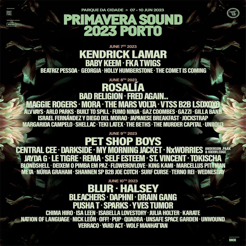Primavera Sound Portugal 2023 Lineup Announced Featuring Kendrick Lamar