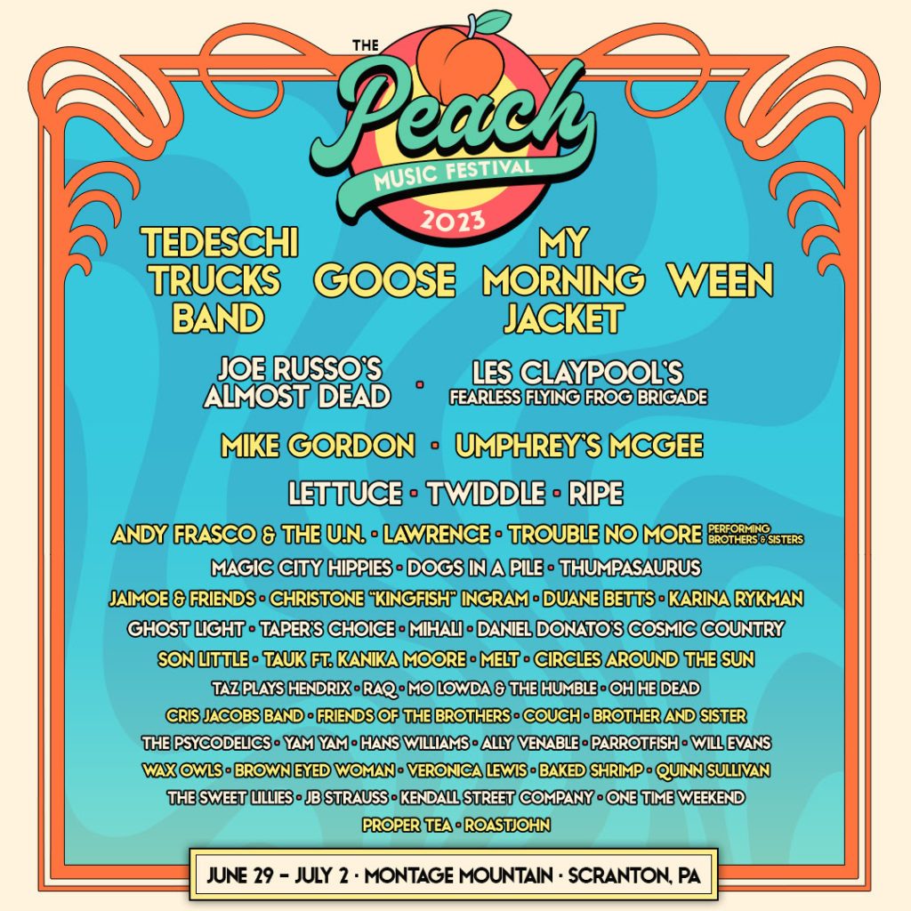 The Peach Music Festival Announces 2023 Lineup Featuring Tedeschi