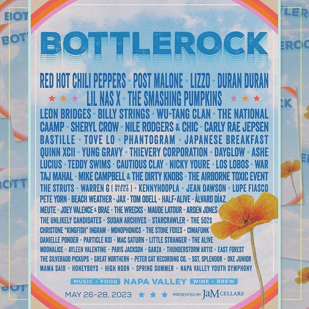 BottleRock Announces 2023 Lineup Featuring Red Hot Chili Peppers, Duran