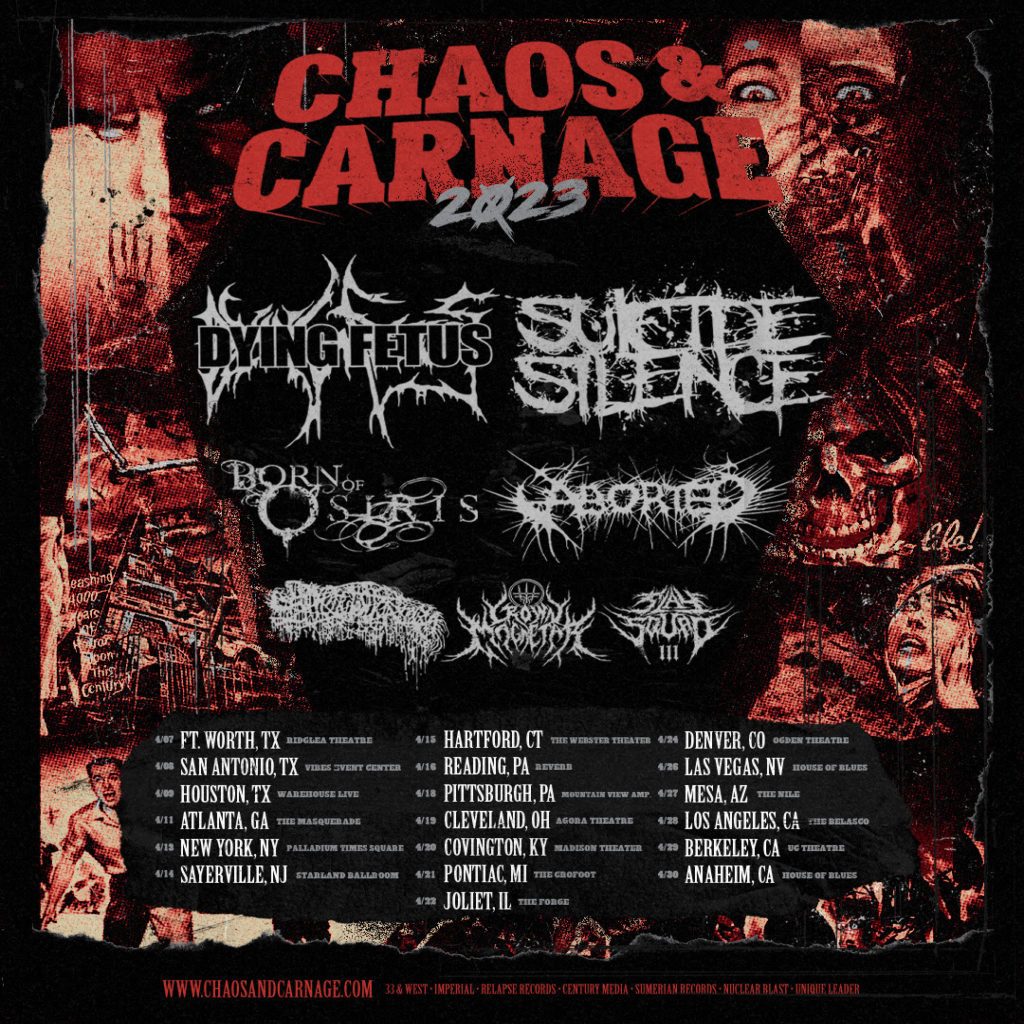 Dying Fetus And Suicide Silence Announce April 2023 Chaos & Carnage US