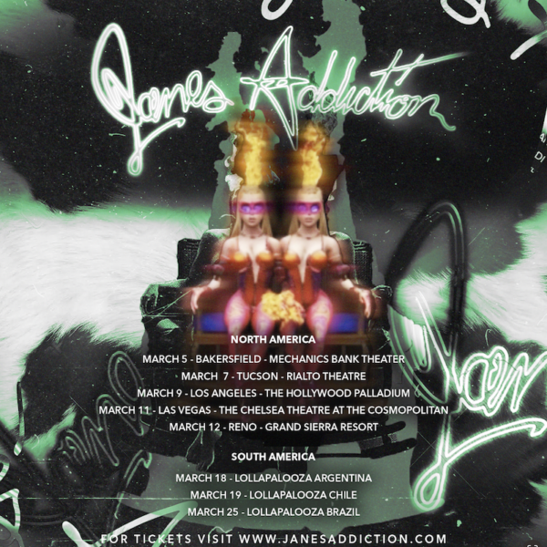 Jane’s Addiction Returns to LA’s Hollywood Palladium on March 9th