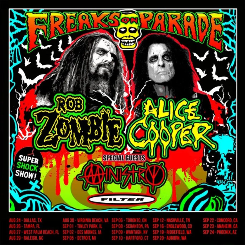 Rob Zombie and Alice Cooper Announces Summer 2023 Freaks On Parade Co