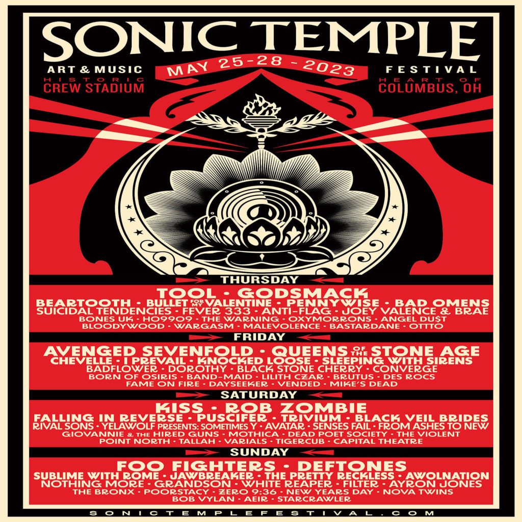 Sonic Temple Announces 2023 Lineup Featuring Tool, KISS, Foo Fighters