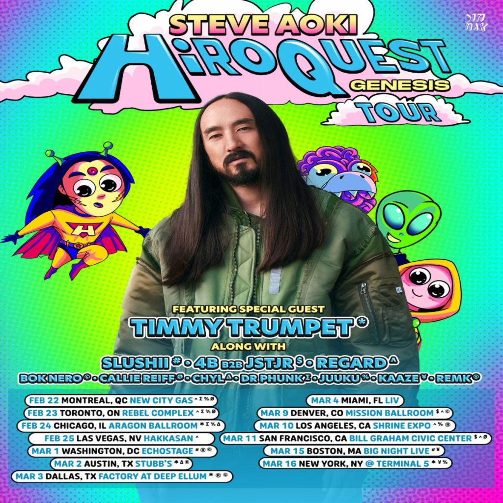Steve Aoki Announces Spring 2023 HiROQUEST Genesis Tour Dates and