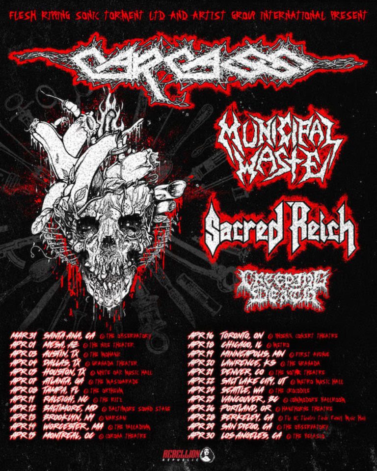 Carcass Announce 2023 North American Spring Tour Mxdwn Music