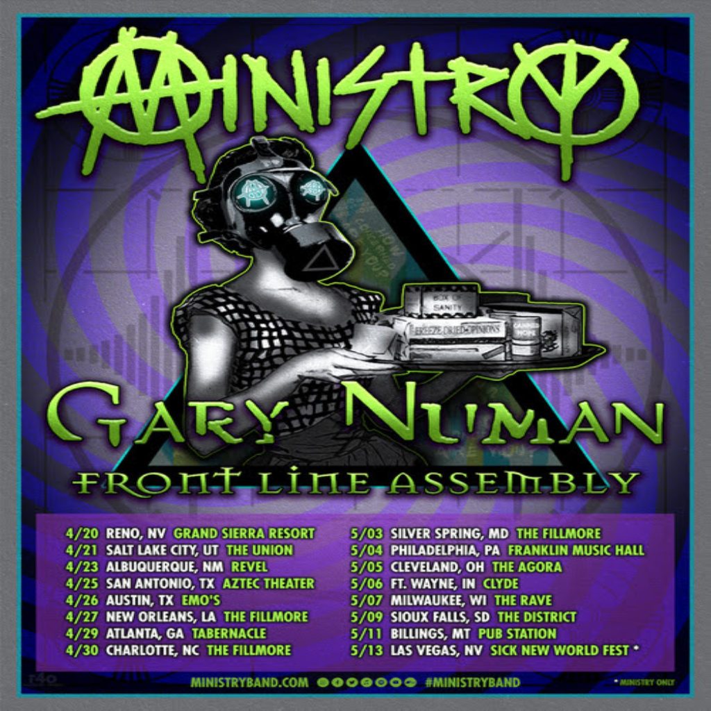 Ministry Announces 2023 Tour Dates Featuring Gary Numan & Front Line