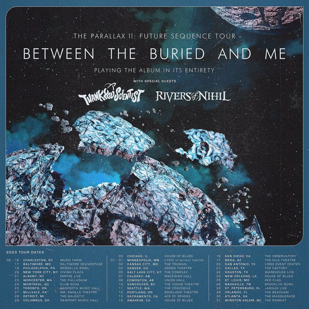 Between The Buried and Me Announces Summer 2023 The Parallax II Future