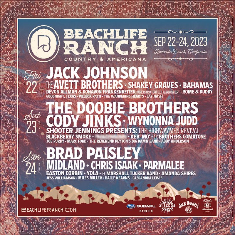 BeachLife Ranch Announces 2023 Lineup Featuring Jack Johnson, Brad