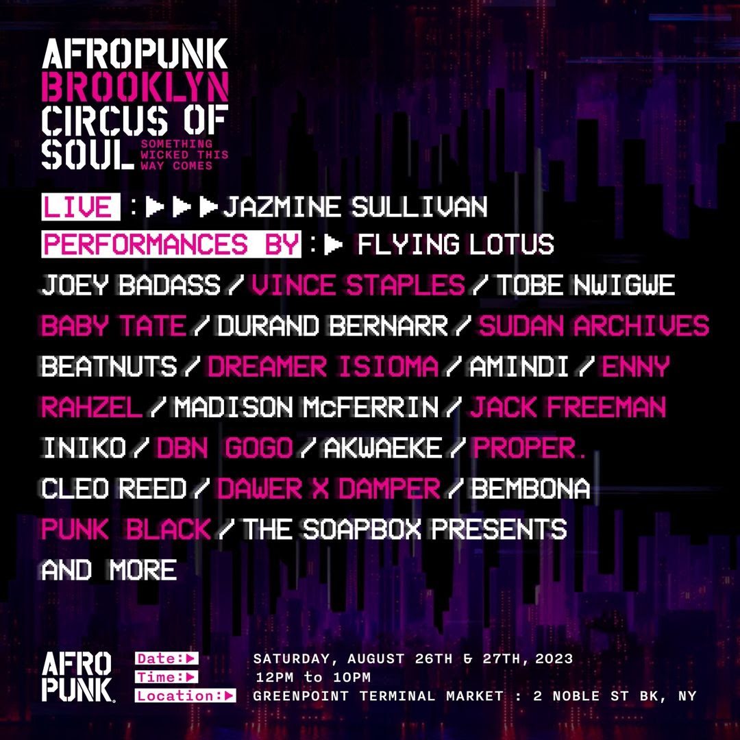 Afropunk Brooklyn Announces 2023 Lineup Featuring Flying Lotus, Tobe