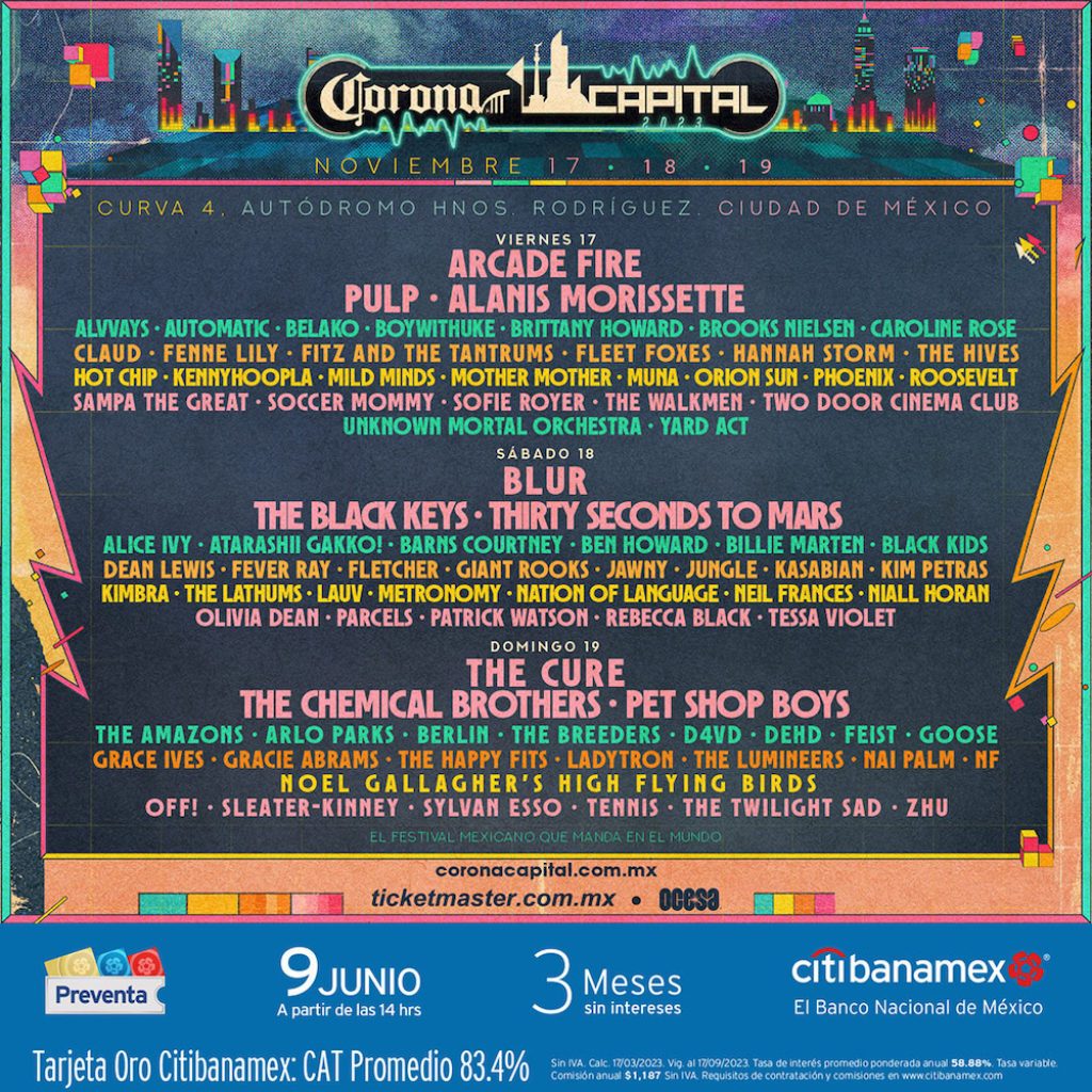 Corona Capital Announces 2023 Lineup Featuring Blur, The Cure, Arcade 