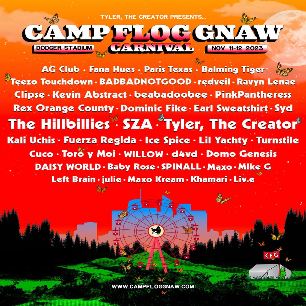 Camp Flog Gnaw Announces 2023 Lineup Featuring Tyler, The Creator, SZA