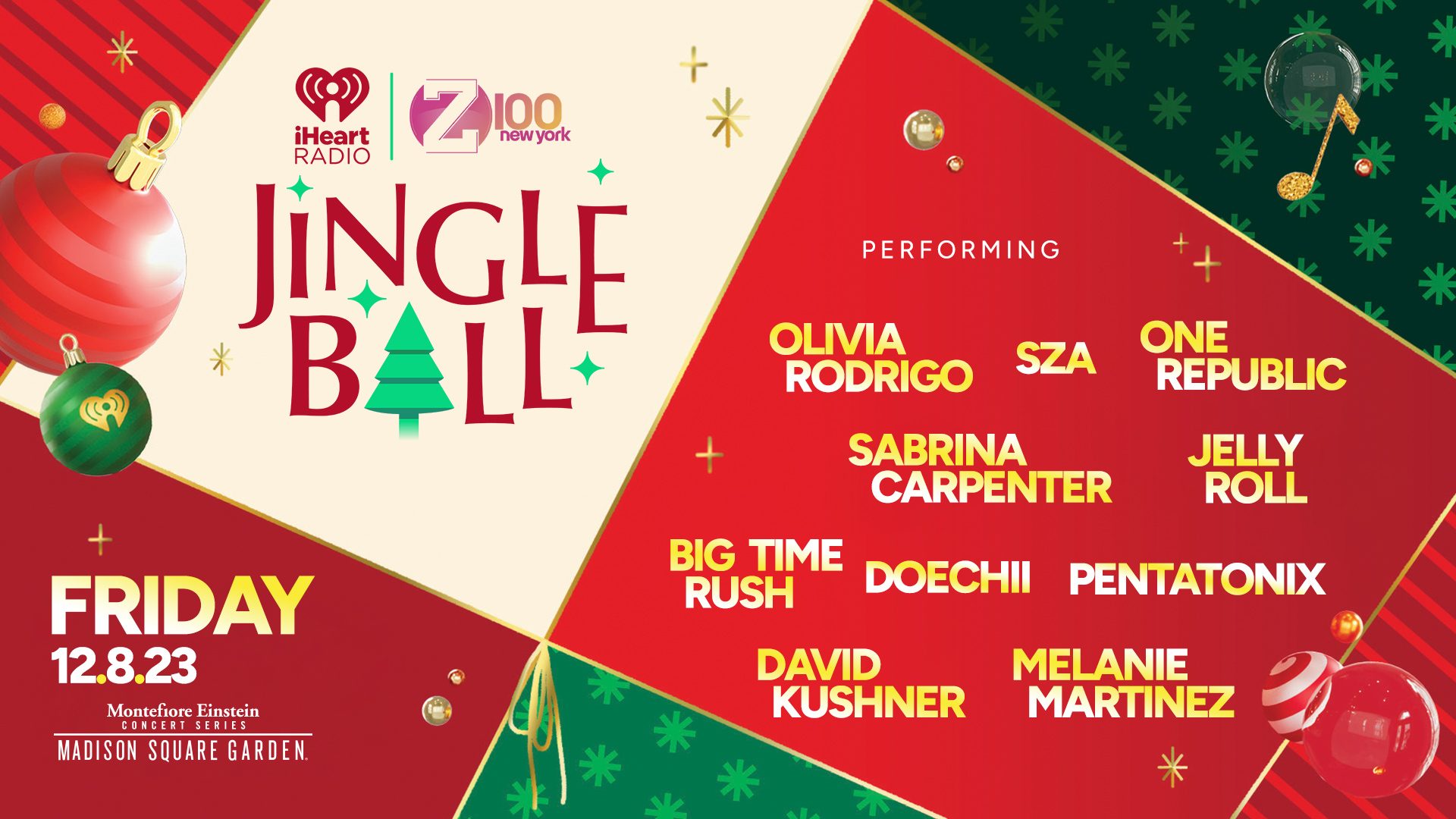 Z100's Jingle Ball 2023 Lineup Announced Featuring SZA, Olivia Rodrigo