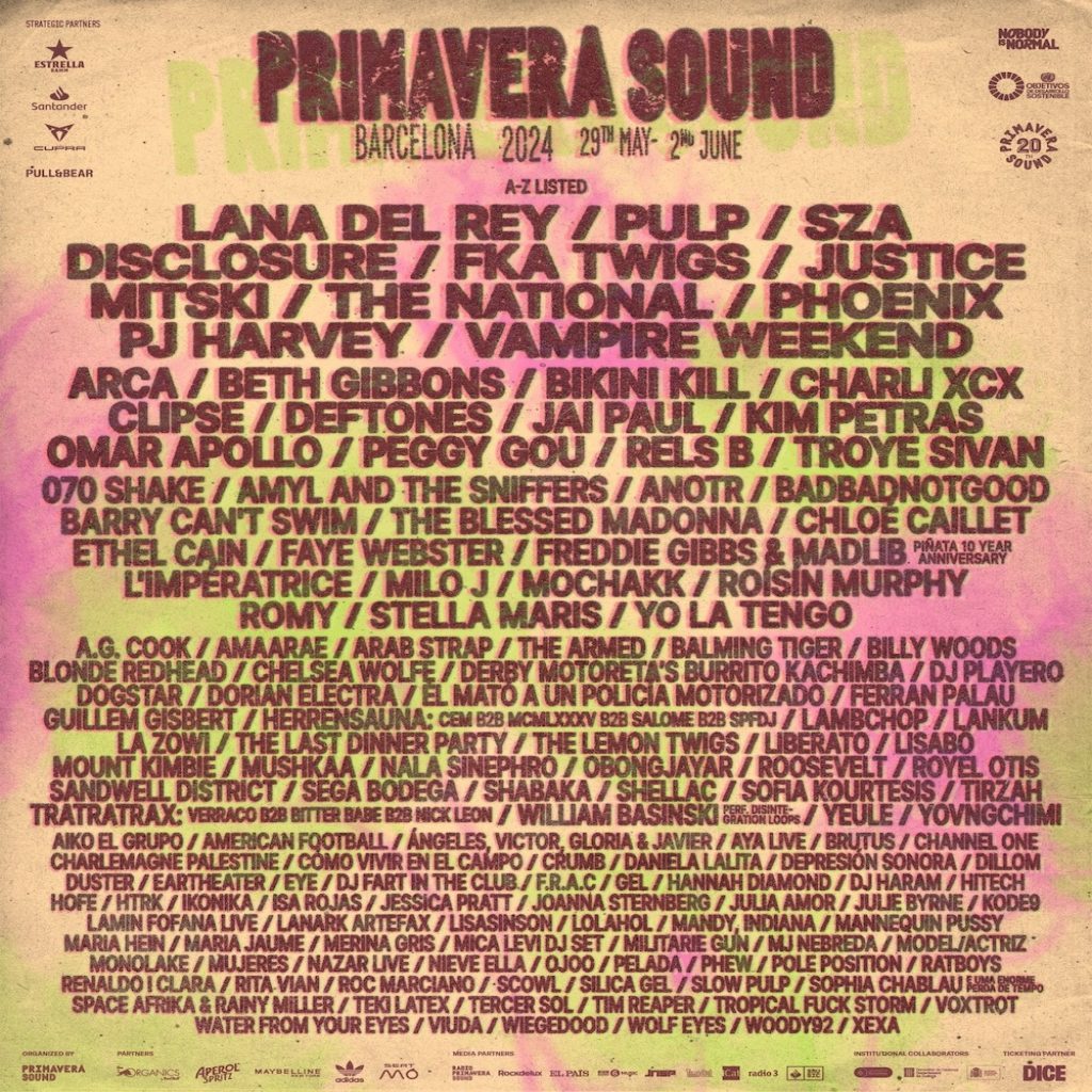 Primavera Sound Barcelona Announces 2024 Lineup Featuring Lana Del Rey