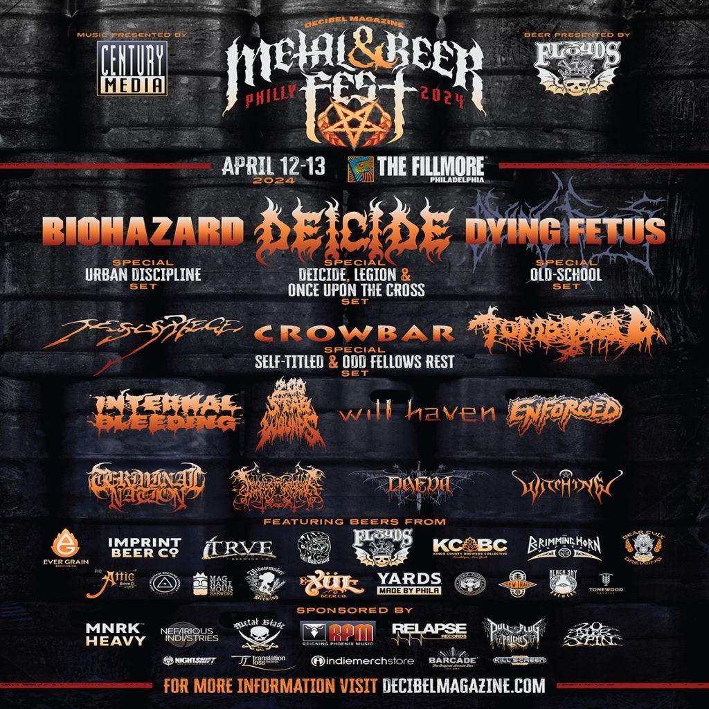 Decibel Philly Fest Announces 2024 Lineup Featuring Biohazard, Deicide 