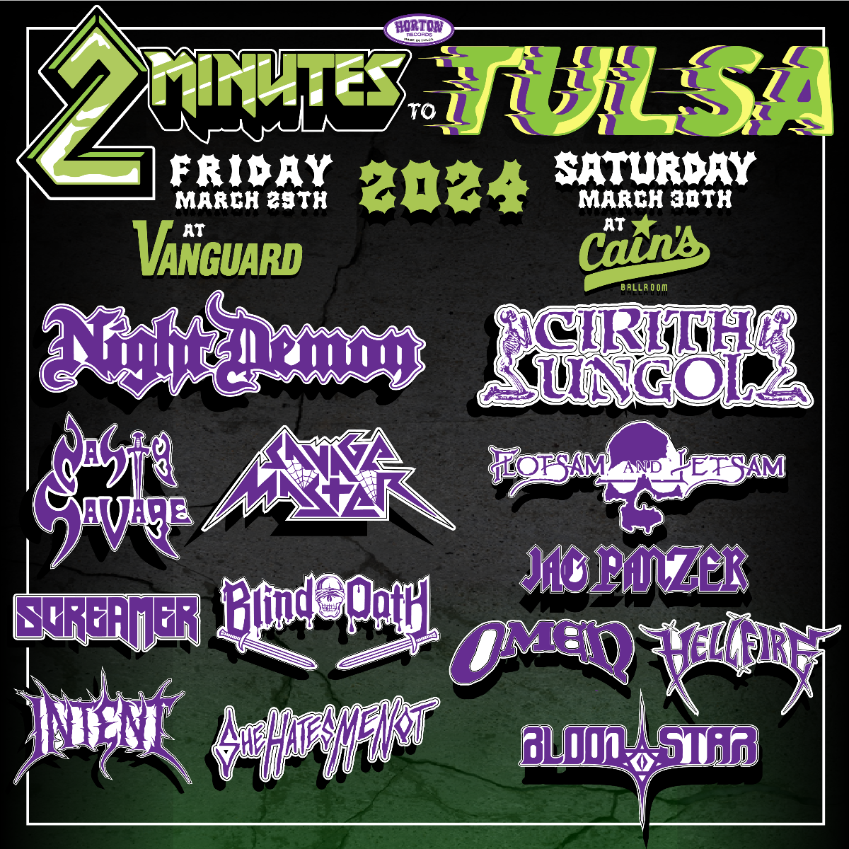 '2 Minutes to Tulsa' Fest Announces 2024 Lineup Featuring Cirith Ungol