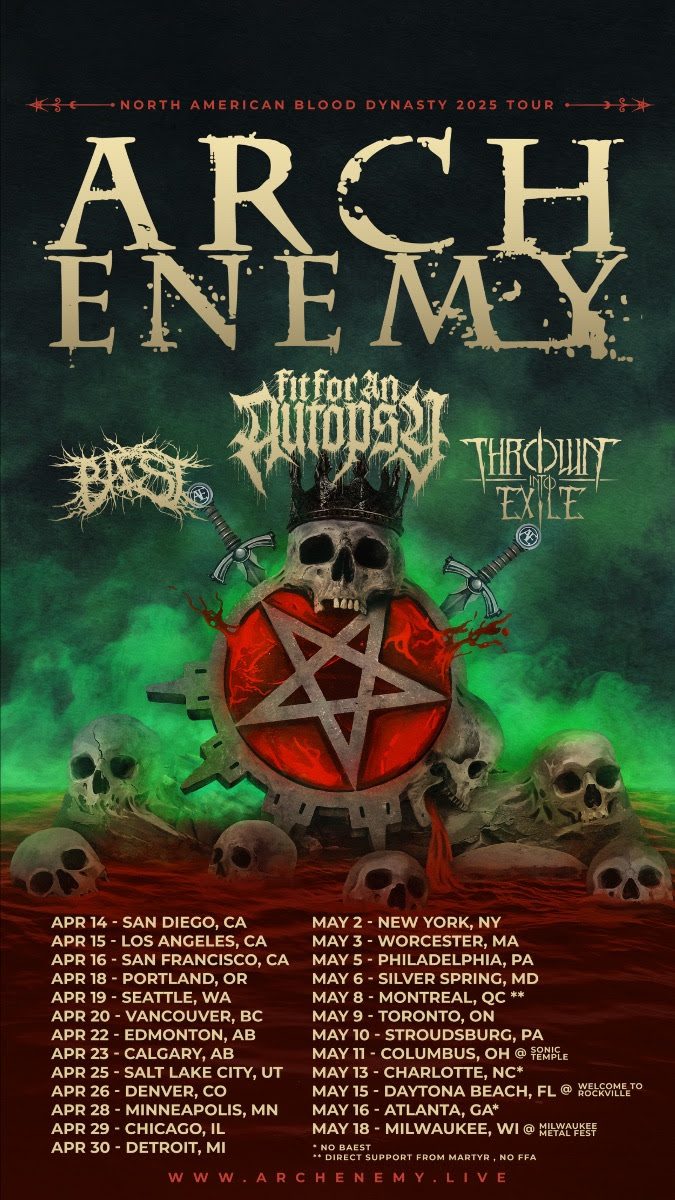 Arch Enemy is set to bring their 2025 Tour to Palladium Times Square on May 2