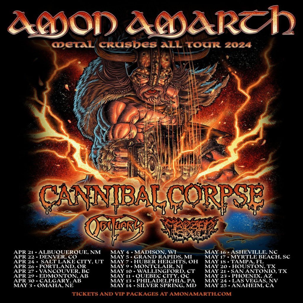 Amon Amarth Announces Spring 2024 North American Tour Dates With