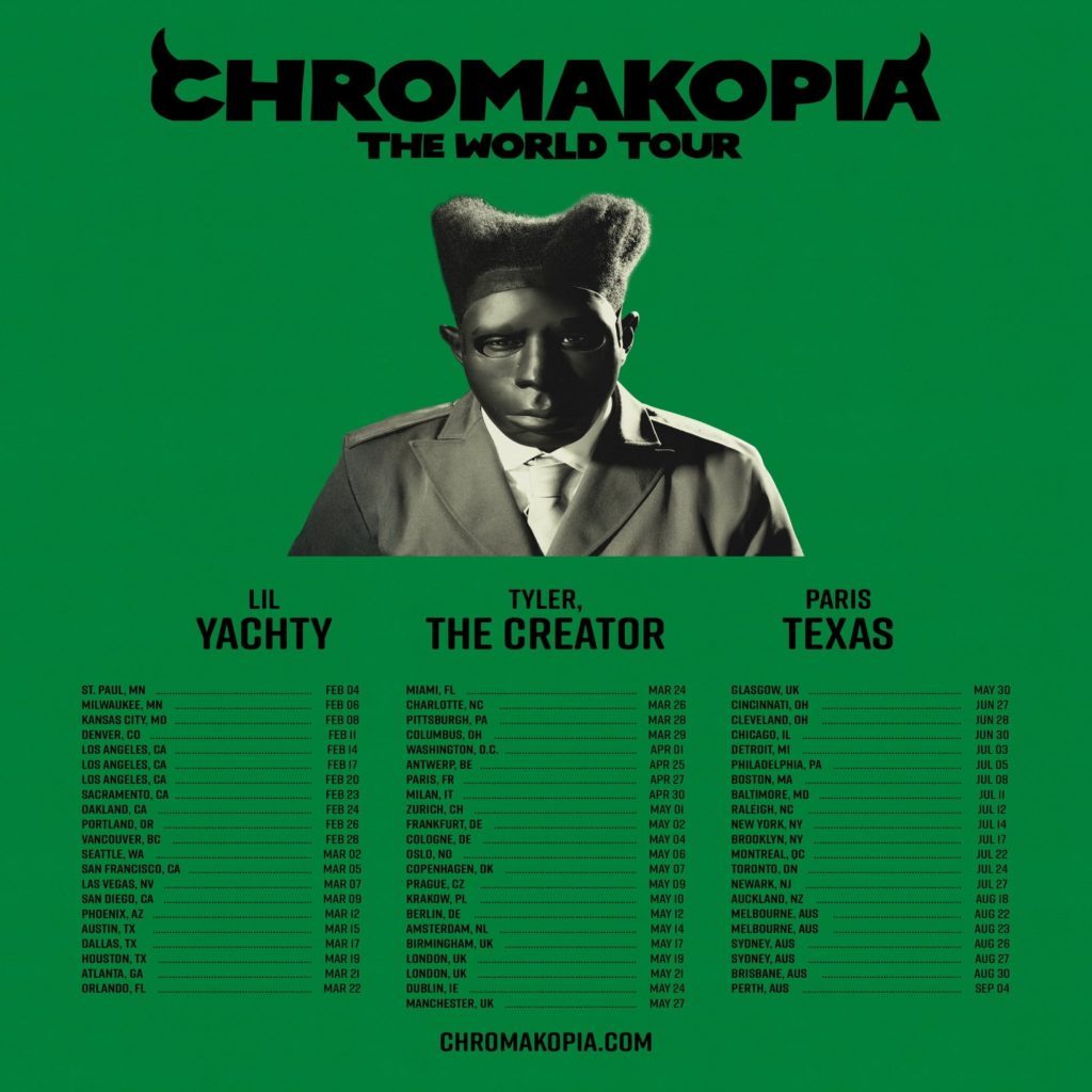 Tyler, The Creator Announces Winter, Spring & Summer 2025 Chromakopia ...