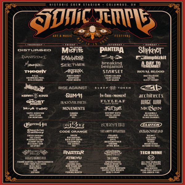 Sonic Temple Festival Announces 2024 Lineup Featuring Pantera, Slipknot